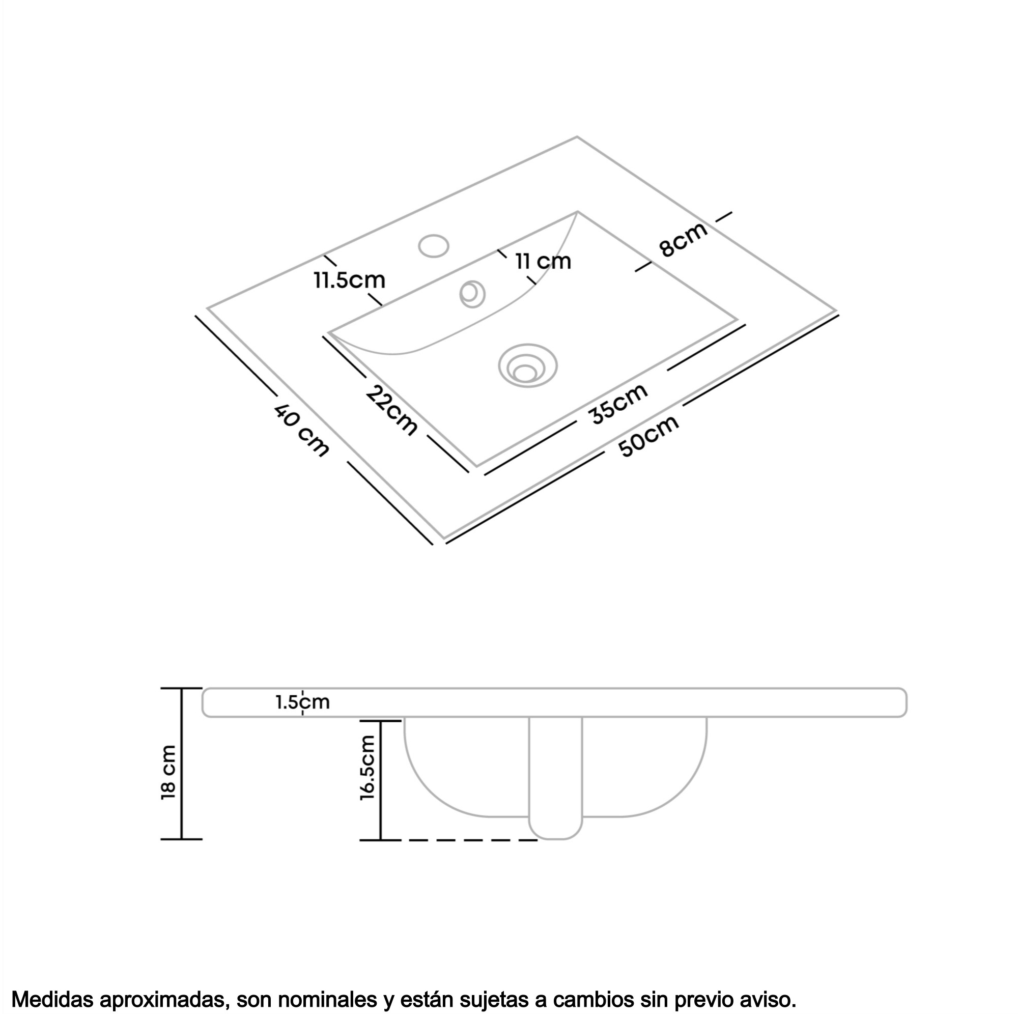 Combo Placa Lavamanos + Grifería Mezclador + Push C1242