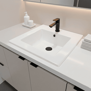 Combo Placa Lavamanos + Grifería Mezclador + Push C1242