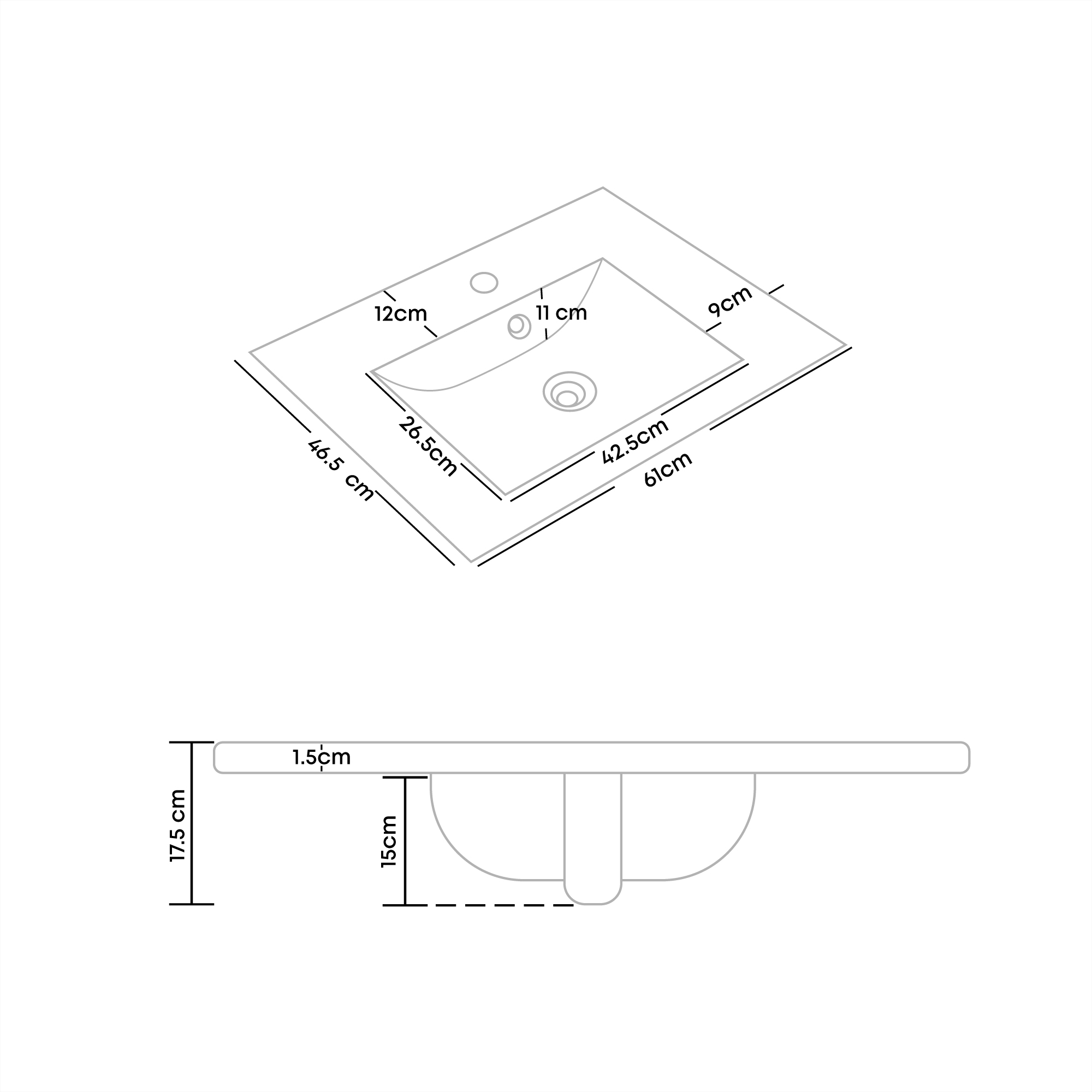 Combo Placa Lavamanos + Grifería Mezclador + Push C1244