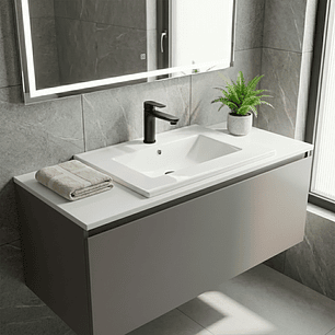 Combo Placa Lavamanos + Grifería Mezclador + Push C1244