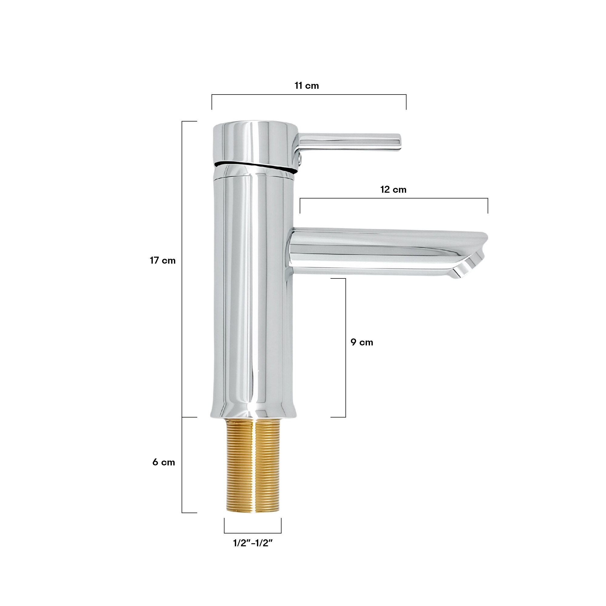 Griferia Monocontrol Lavamanos Poste Bajo