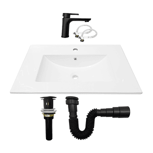 Combo Placa Lavamanos + Grifería Mezclador + Push C1245