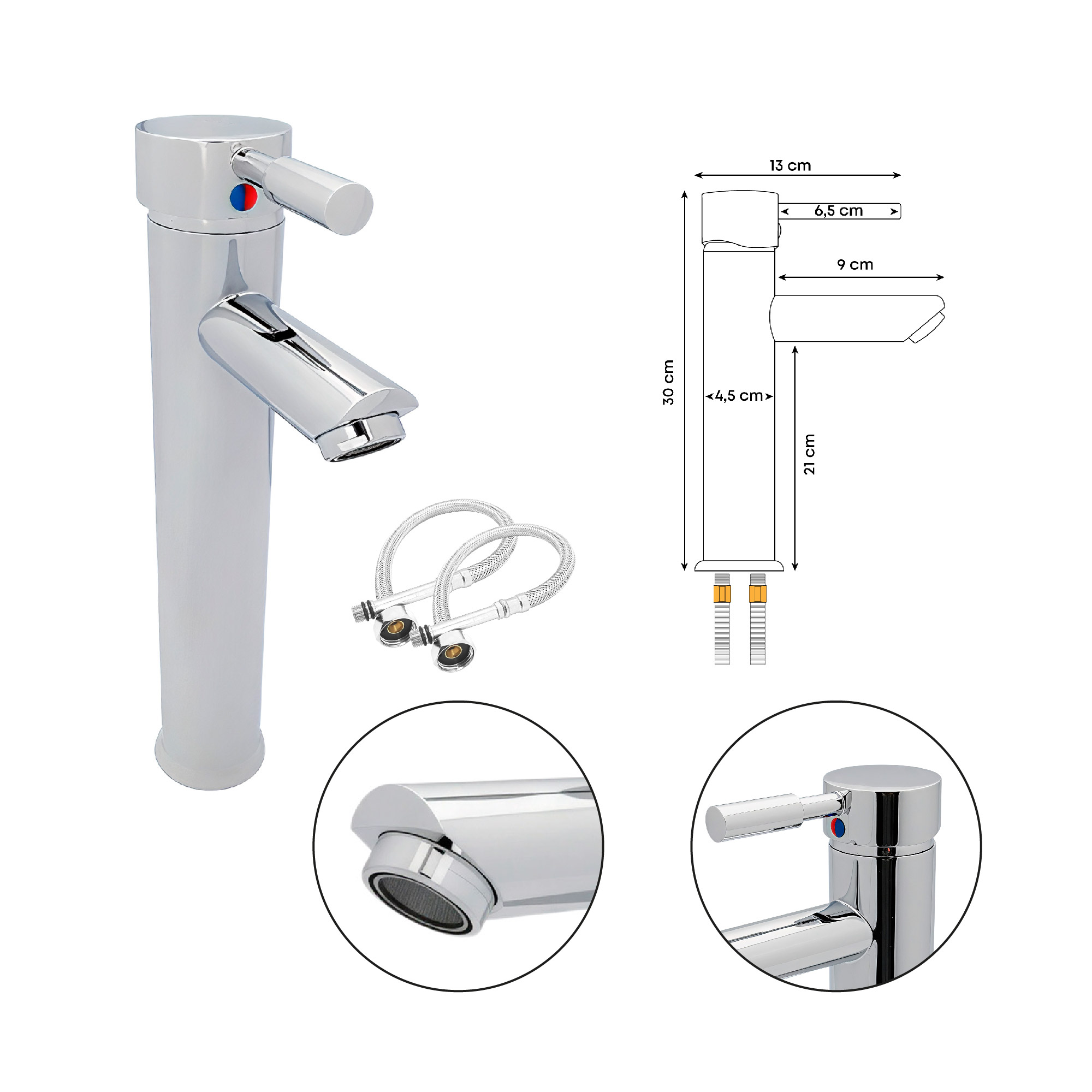 Combo Lavamanos Vidrio + Accesorios *a*