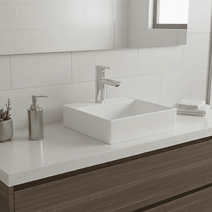 Combo Lavamanos Rectangular+ Grifería Mezcladora Ccol1018