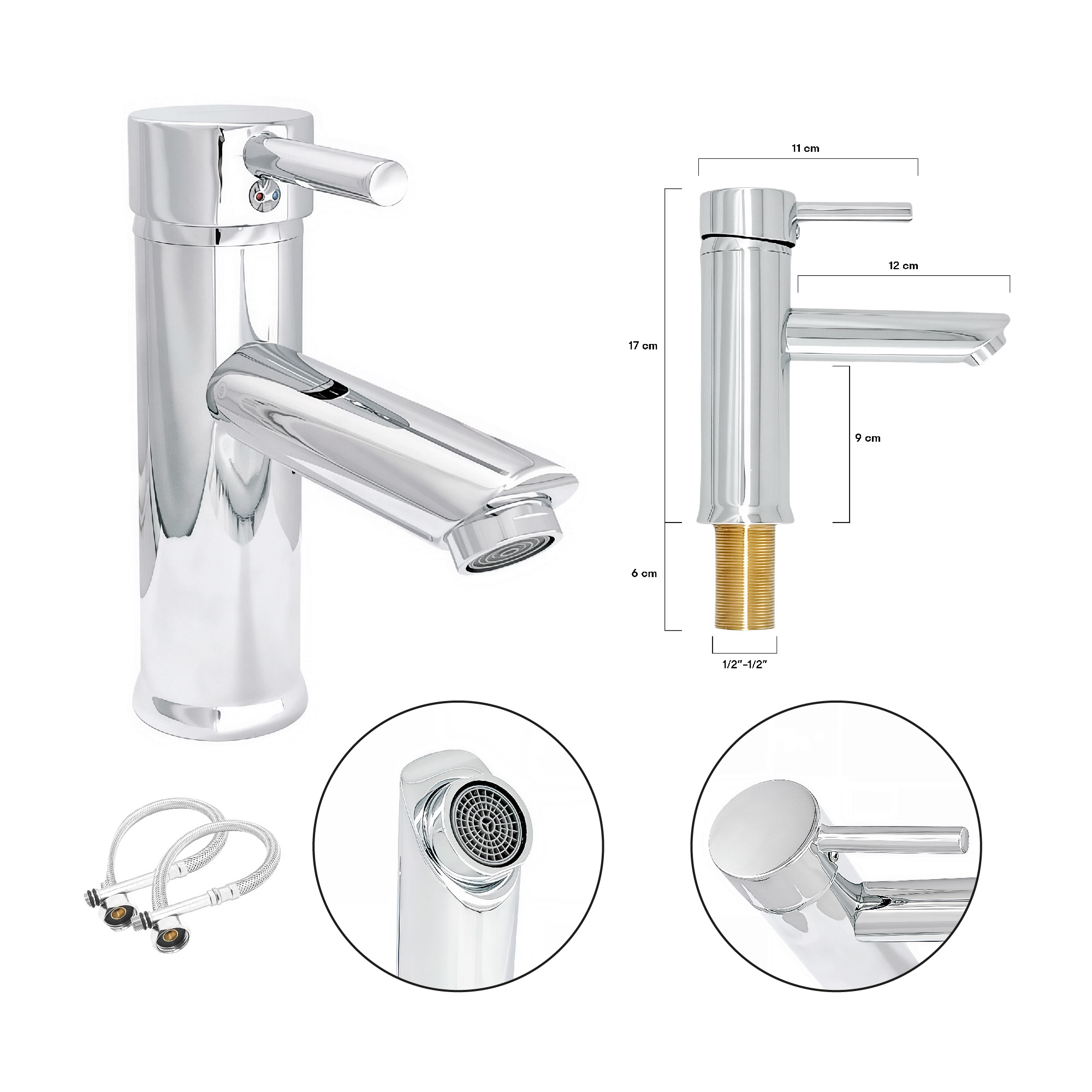 Combo Placa Lavamanos +griferia +push Integrado C395