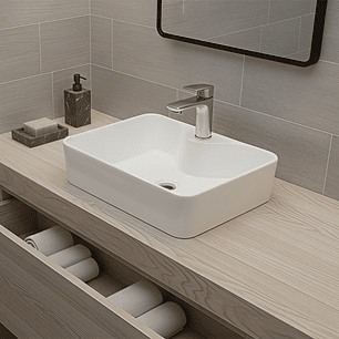 Combo Lavamanos + Grifería Mezclador y Desagüe C1230