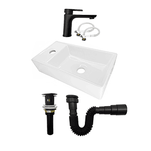 Combo Lavamanos + Grifería Mezclador + Push + Sifón C1246