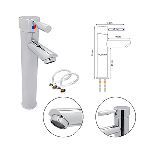 Combo Lavamanos + Grifería Mezclador + Push + Sifón C318