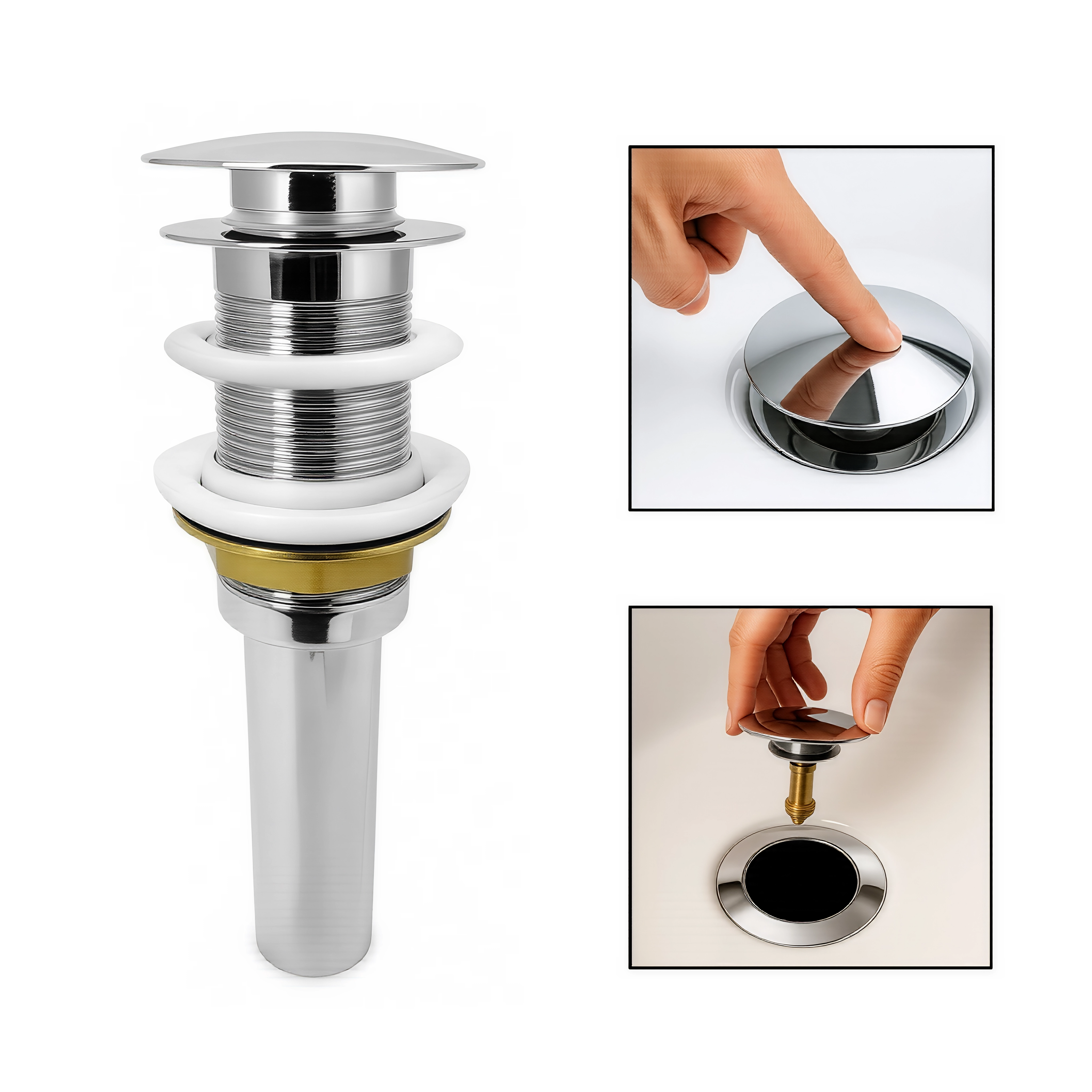 Combo Lavamanos + Grifería Mezclador + Push + Sifón C1248