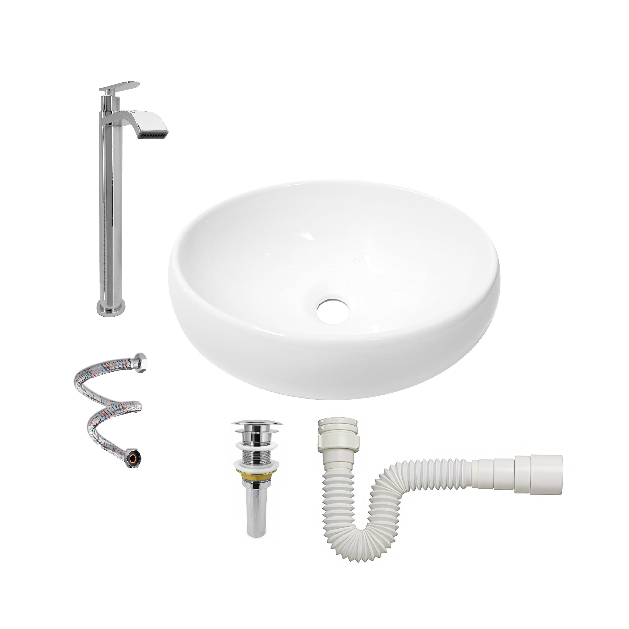 Combo Lavamanos Ovalado + Accesorios *a* Ccol961