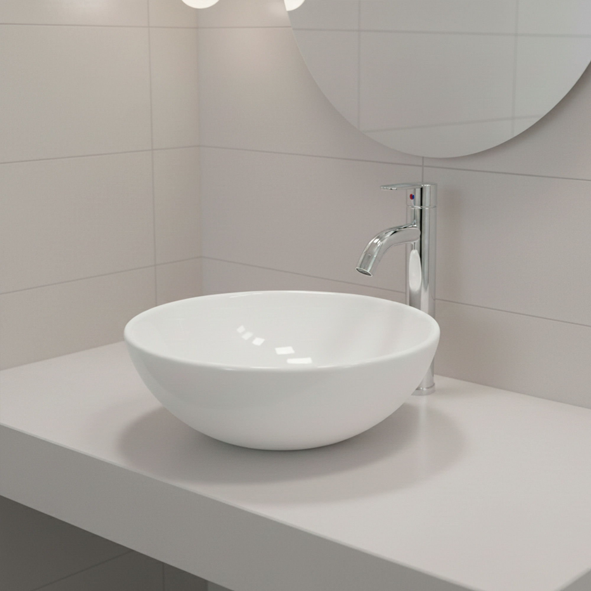 Combo Lavamanos + Grifería Mezclador + Push + Sifón C1250