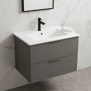 Combo Placa Lavamanos Blanco 61x46 + Griferia Fria C627