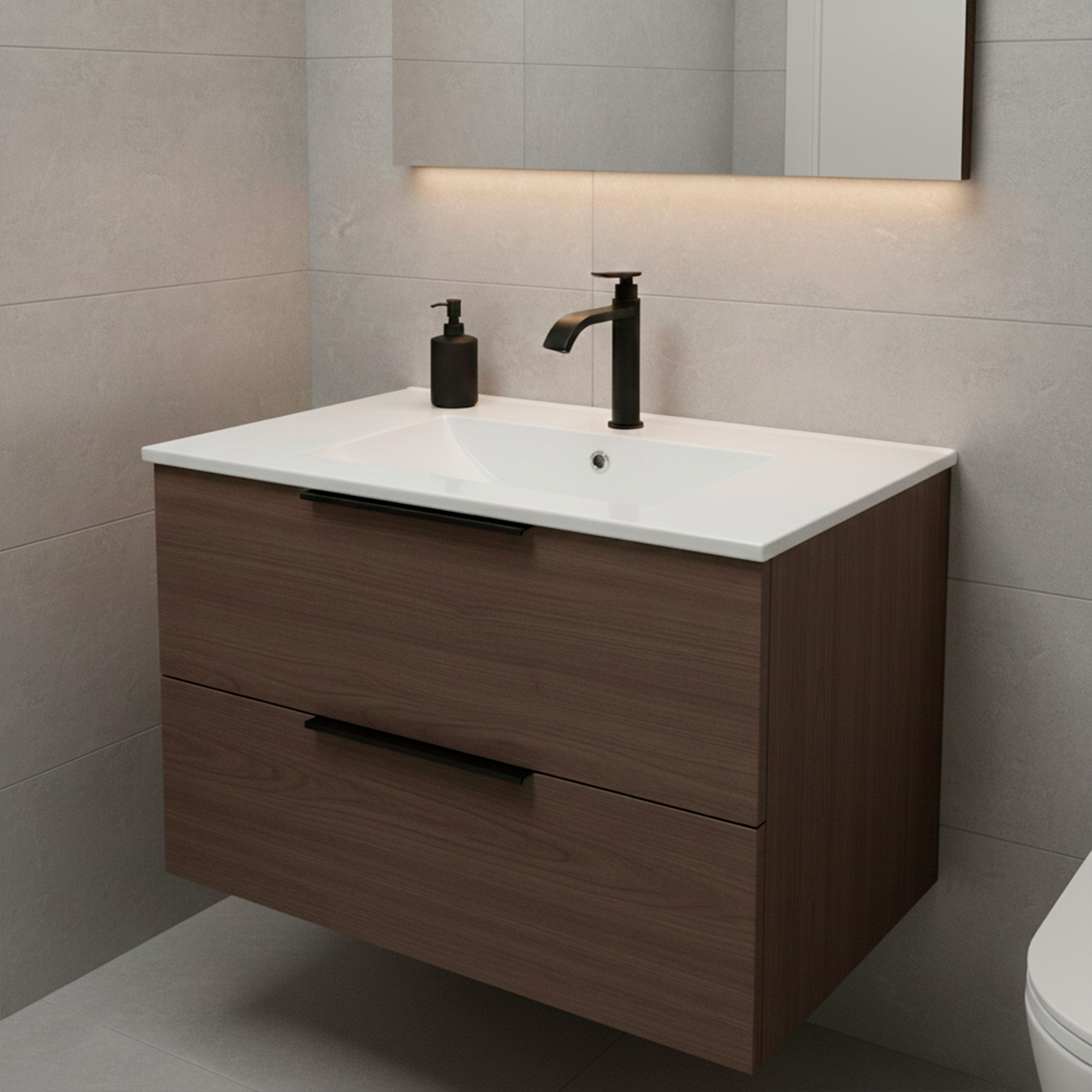 Combo Placa Lavamanos Blanco 61x46 + Griferia Fria C624