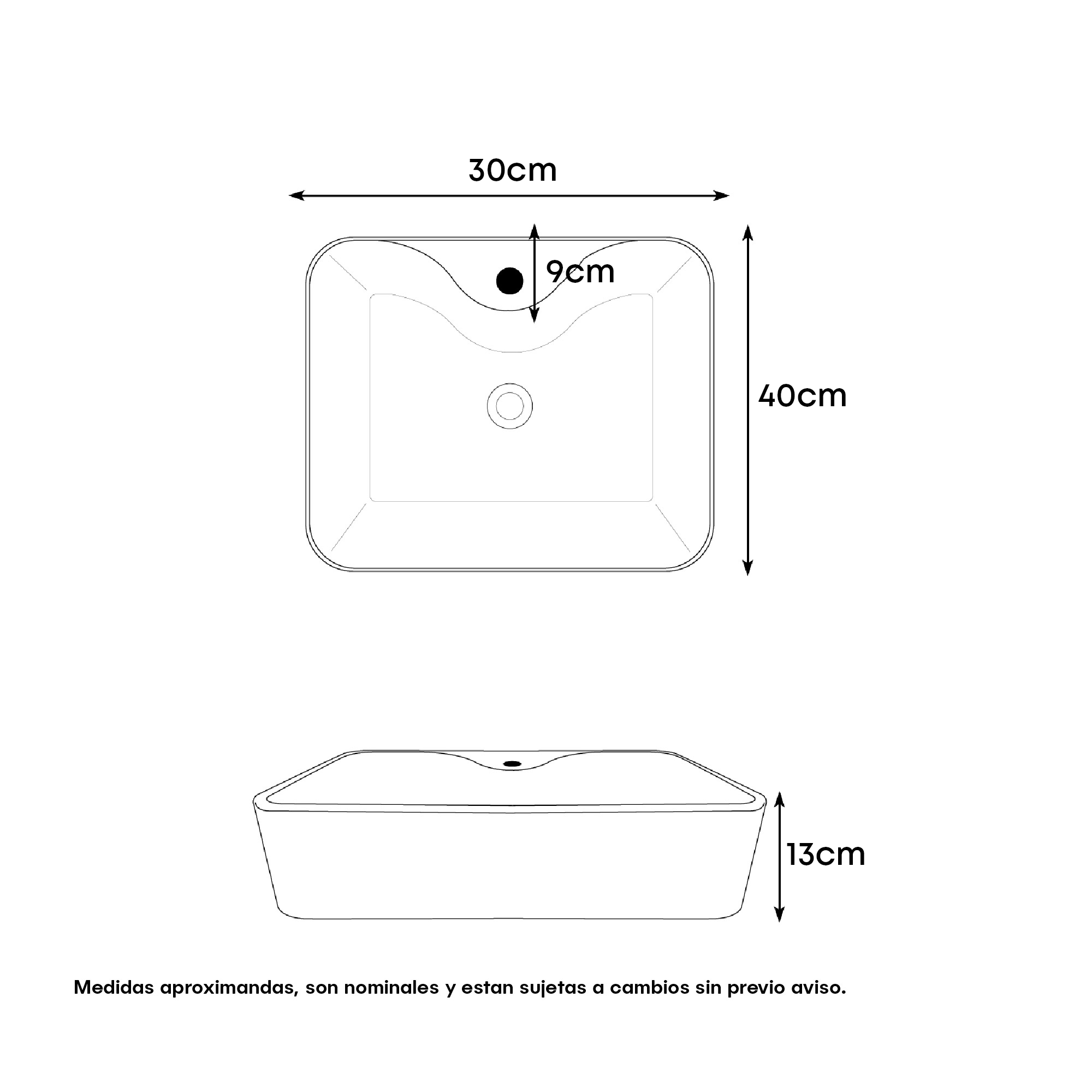 Combo Lavamanos Pequeño Rectangular+griferia Mezcladora C713