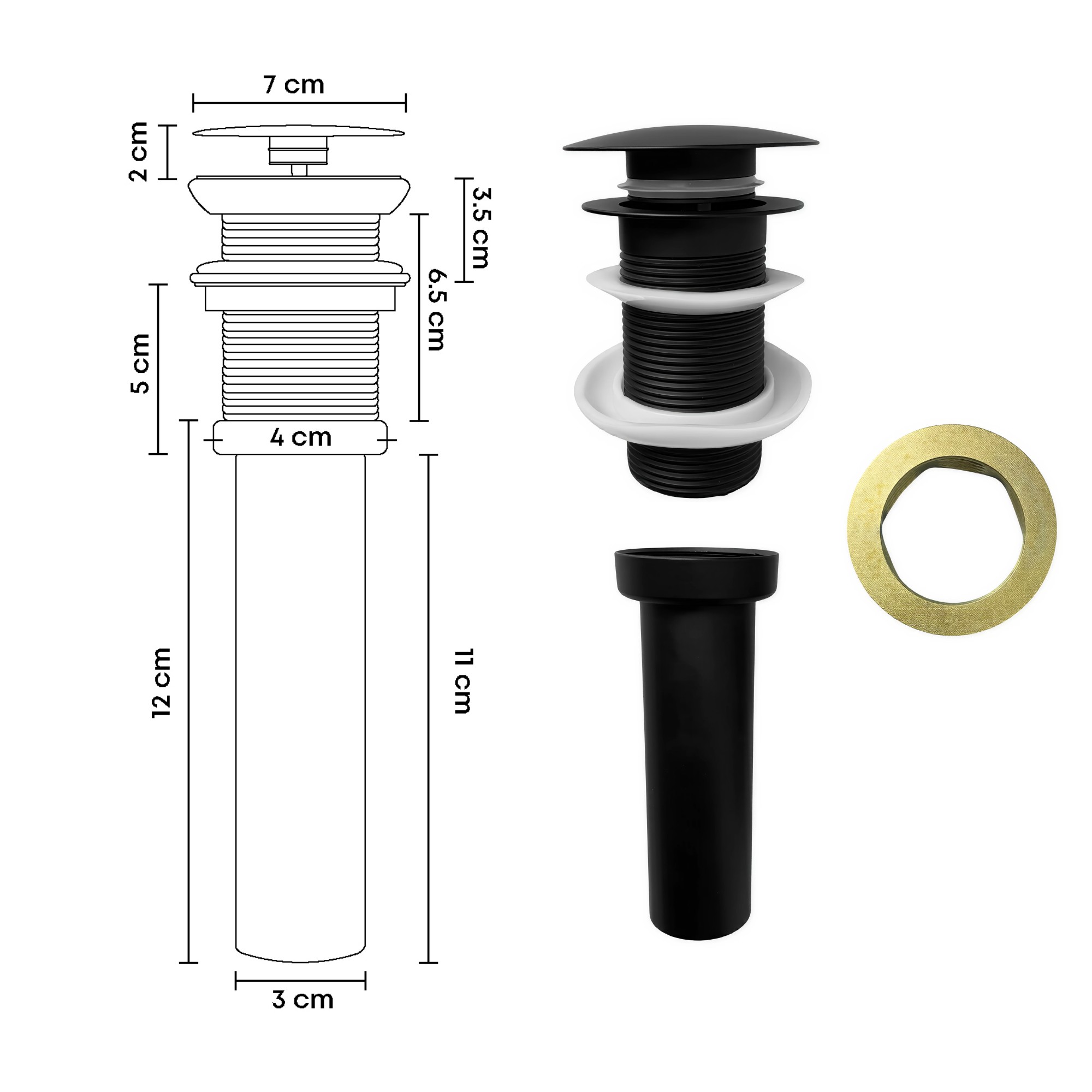 Combo Lavamanos + Grifería Mezclador y Desagüe C1239