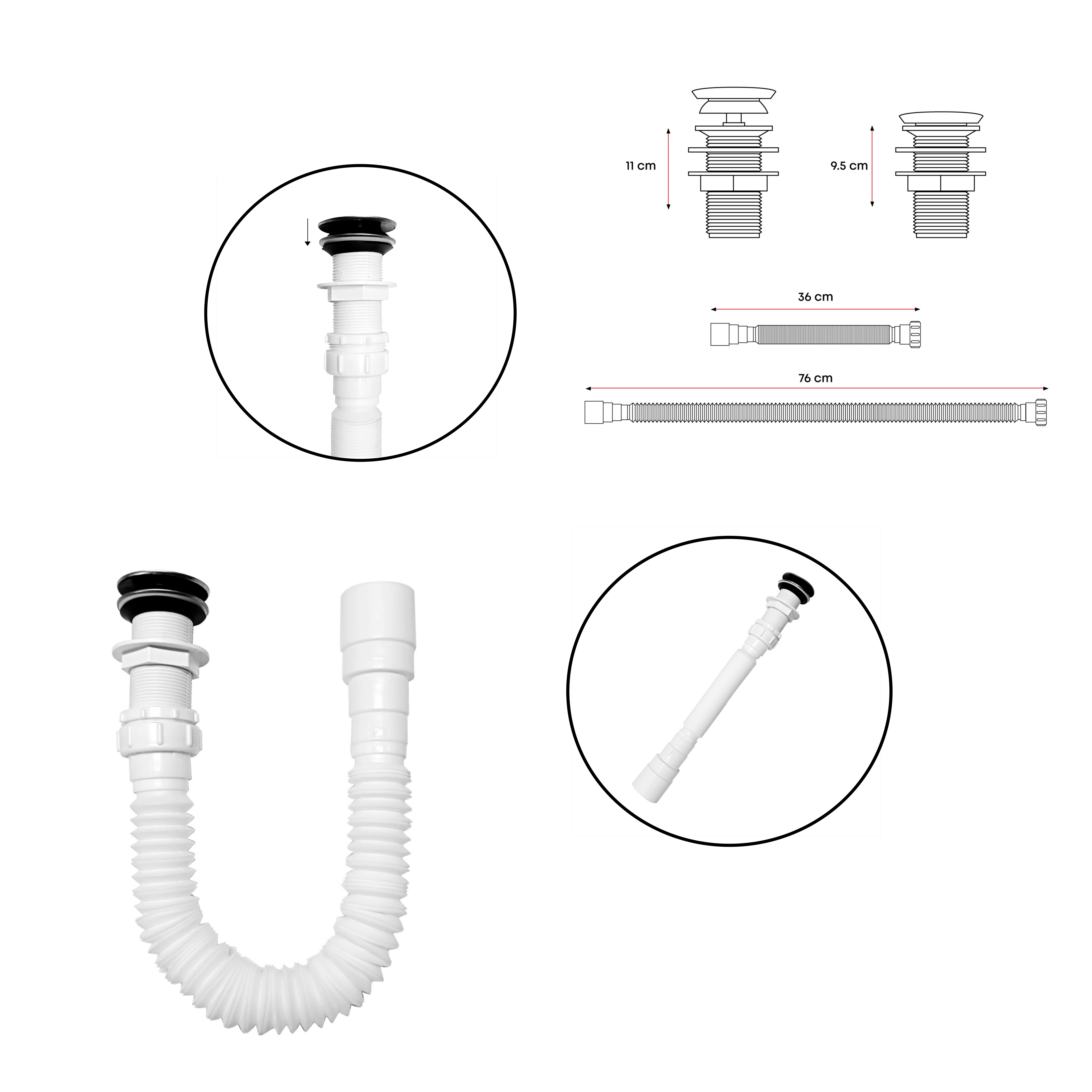 Kit Mueble Marrón Pvc + Lavamanos + Griferia C1158 