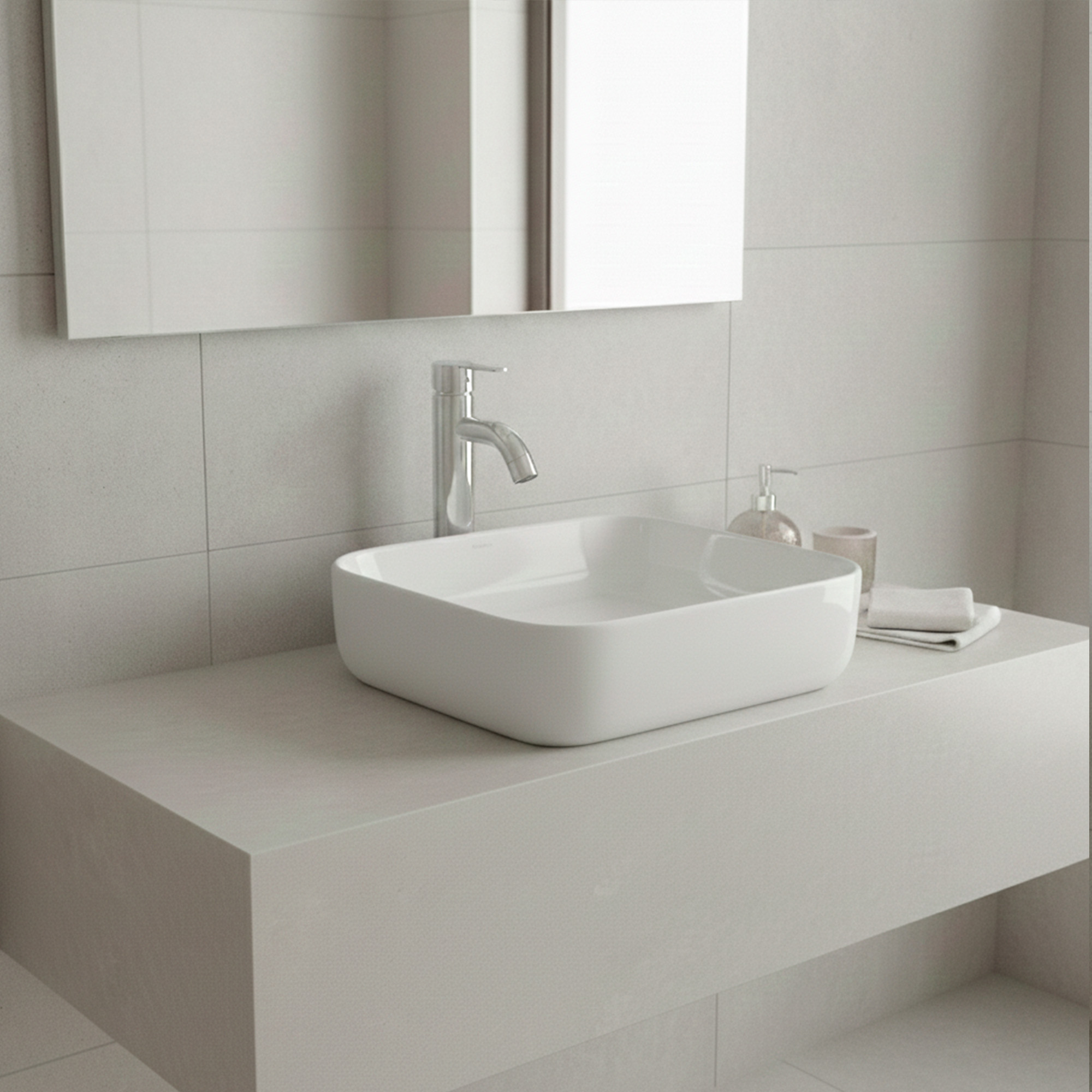 Combo Lavamanos + Grifería Mezclador + Push + Sifón C1253