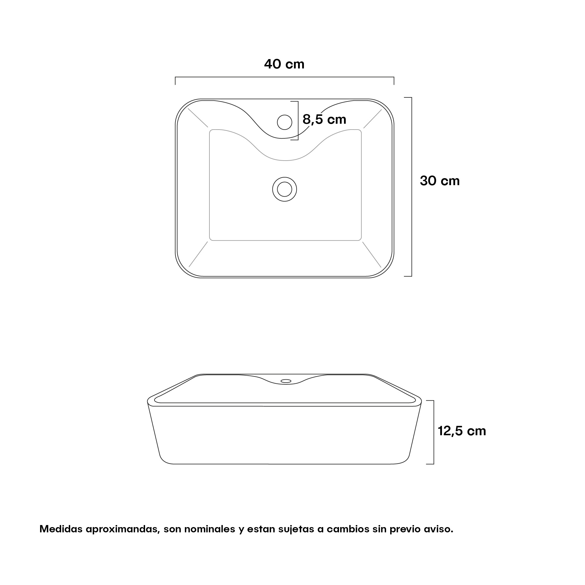 Lavamanos De Sobreponer En Cerámica Blanco