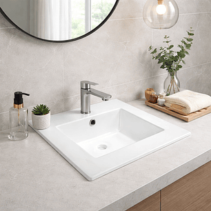 Combo Lavamanos + Grifería Mezclador y Desagüe C1232