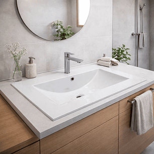 Combo Lavamanos + Grifería Mezclador y Desagüe C1236