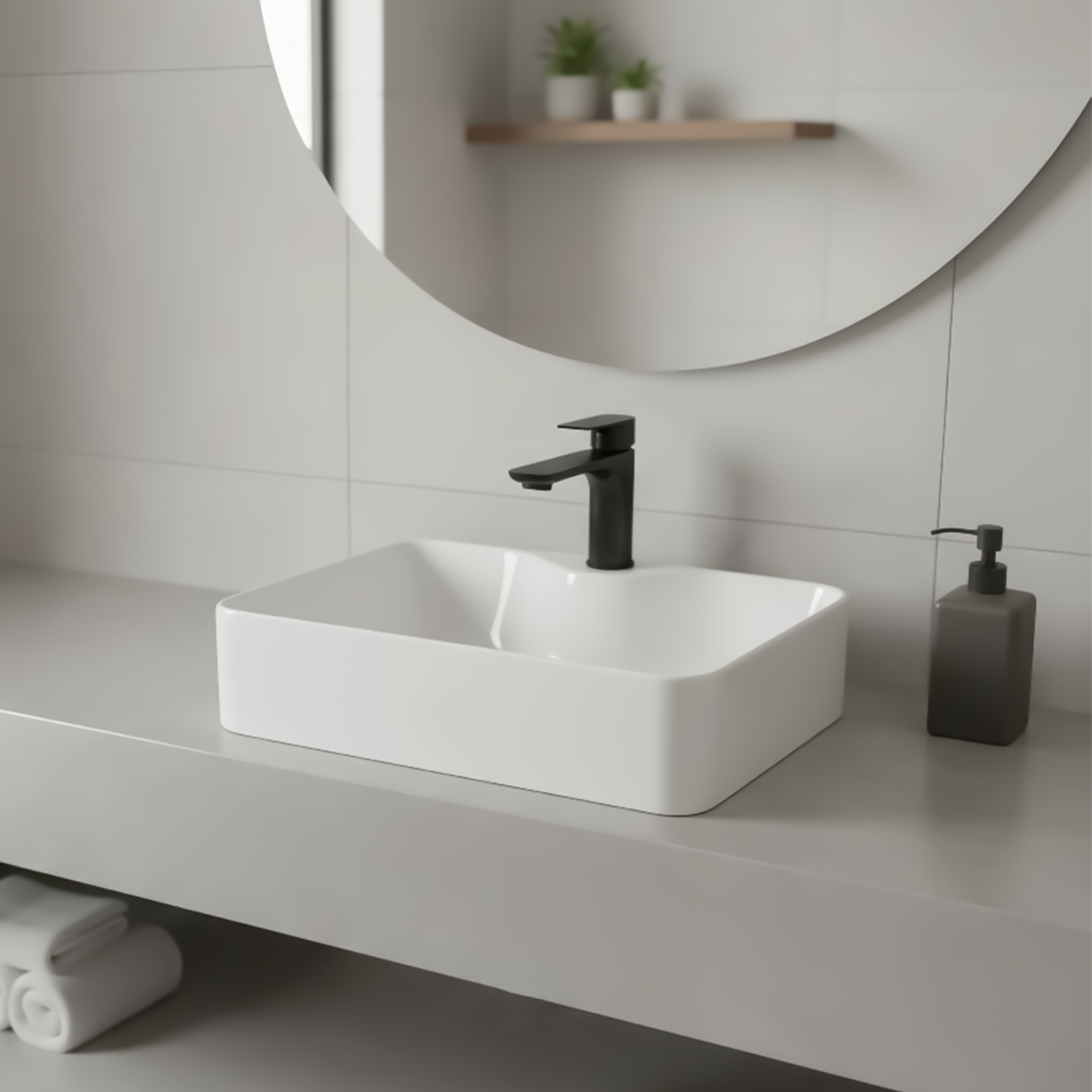 Combo Lavamanos + Grifería Mezclador y Desagüe C1238