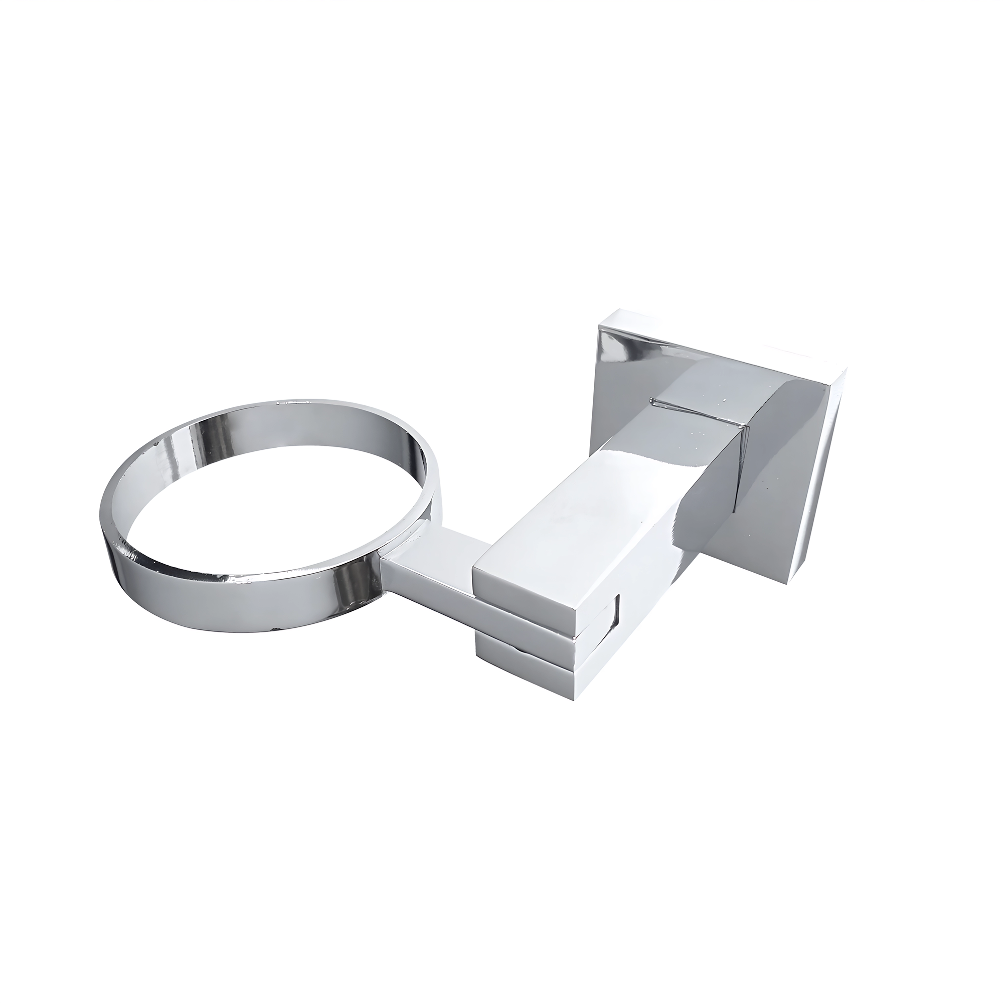 Jabonera Deluxe Base Cuadrada Con Plato Vidrio Opalizado