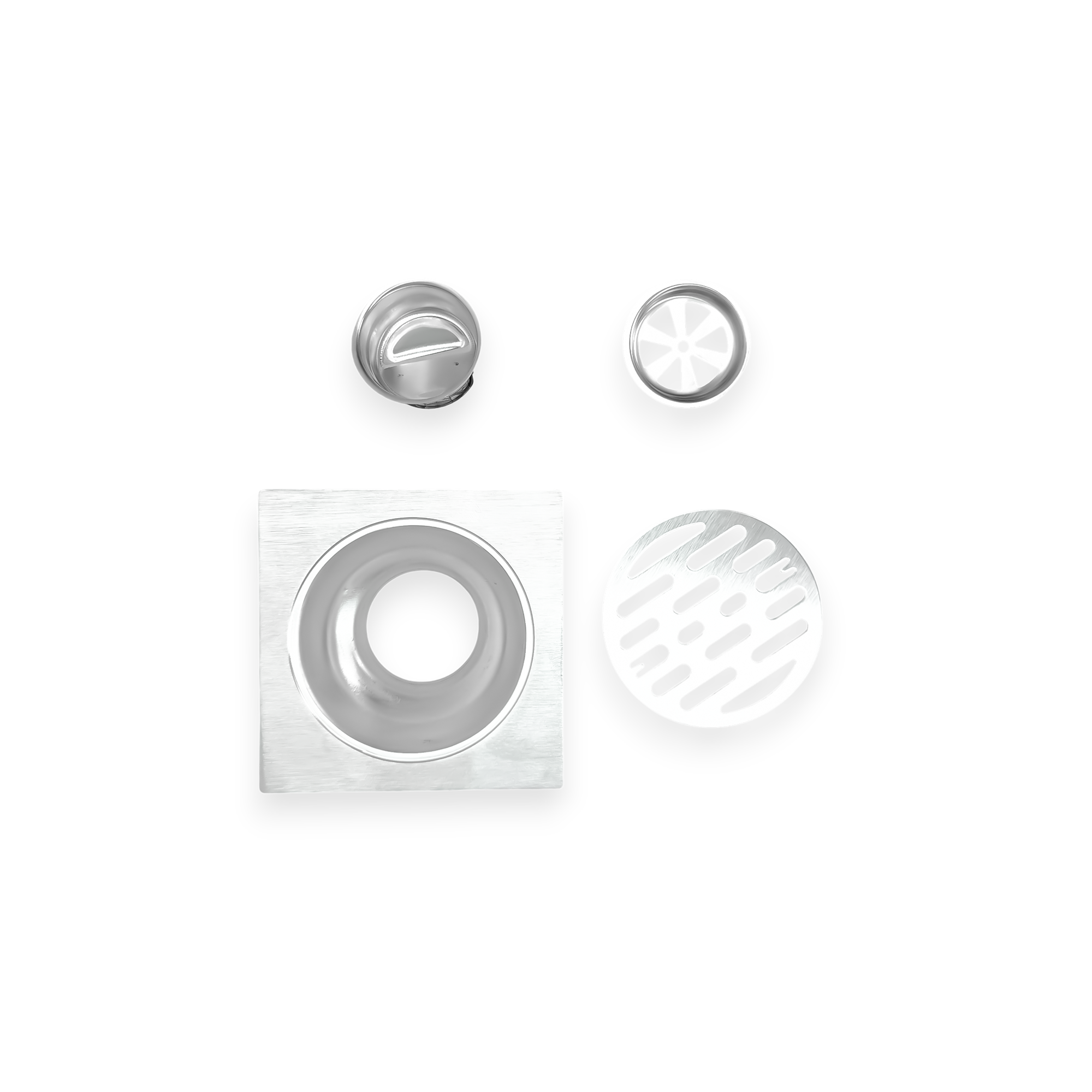 Sifon Desagüe Piso Acero 304 Inox Antiolor-anticucarachas