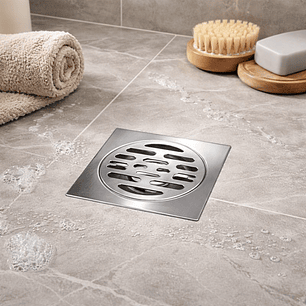 Sifon Desagüe Piso Acero 304 Inox Antiolor-anticucarachas