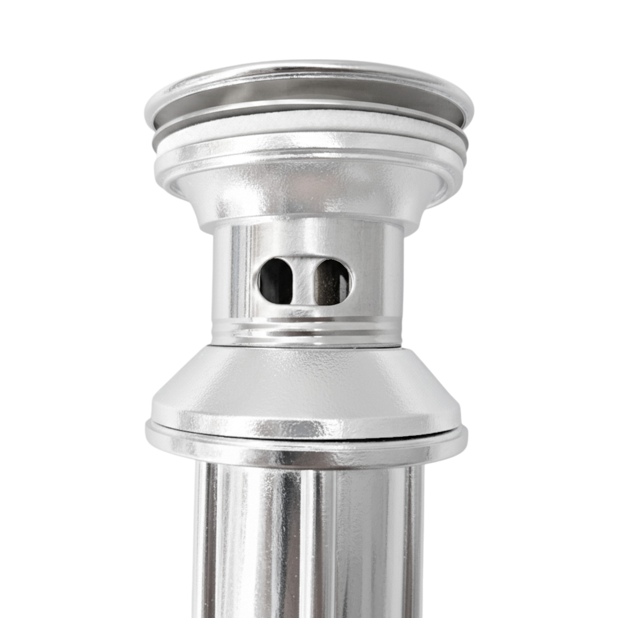 Desagüe Tipo Moneda Con Rebose Acero Y Sifon Flexible Integrado