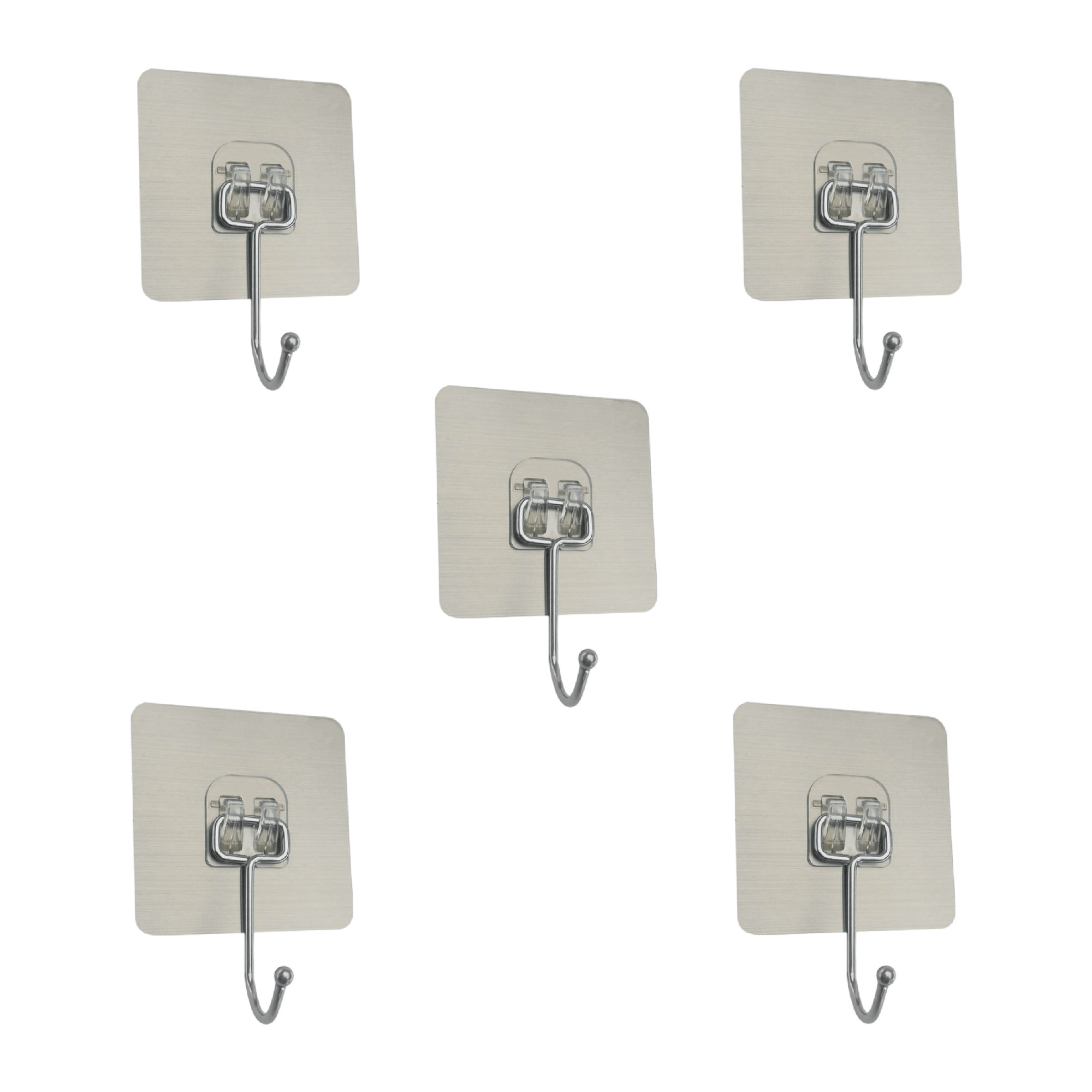 Set X5 De Ganchos Percheros Adhesivos Multi Funcion