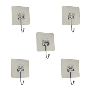 Set X5 De Ganchos Percheros Adhesivos Multi Funcion