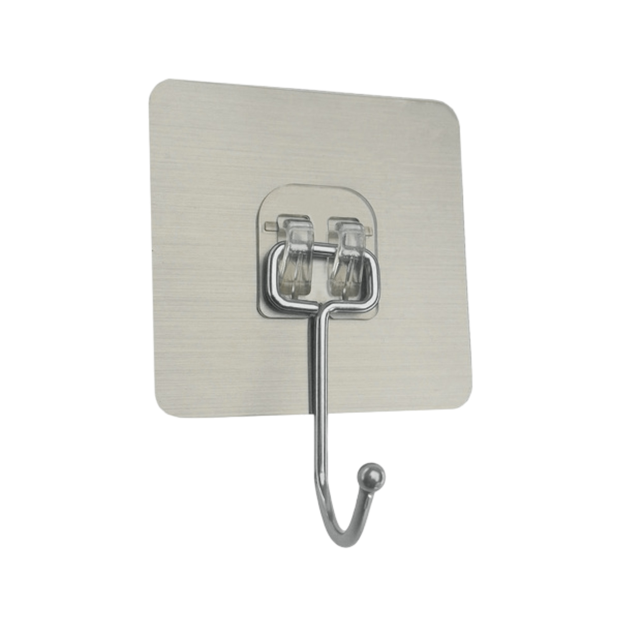 Pack X10 Percheros Ultra Adhesivos 1 Servicio Plateado