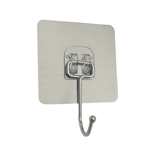 Pack X10 Percheros Ultra Adhesivos 1 Servicio Plateado