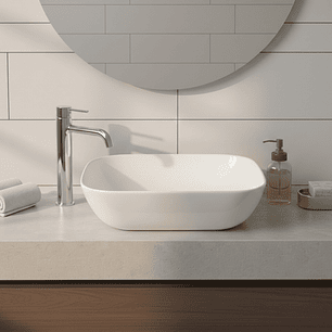 Lavamanos De Sobreponer En Cerámica Blanco