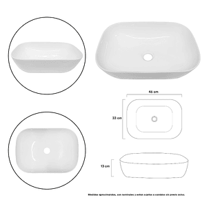 Combo Lavamanos Rectangular Griferia Y Accesorios C778