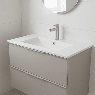 Placa Lavamanos PL-60 + Griferia Agua Fria + Push + Sifon C173