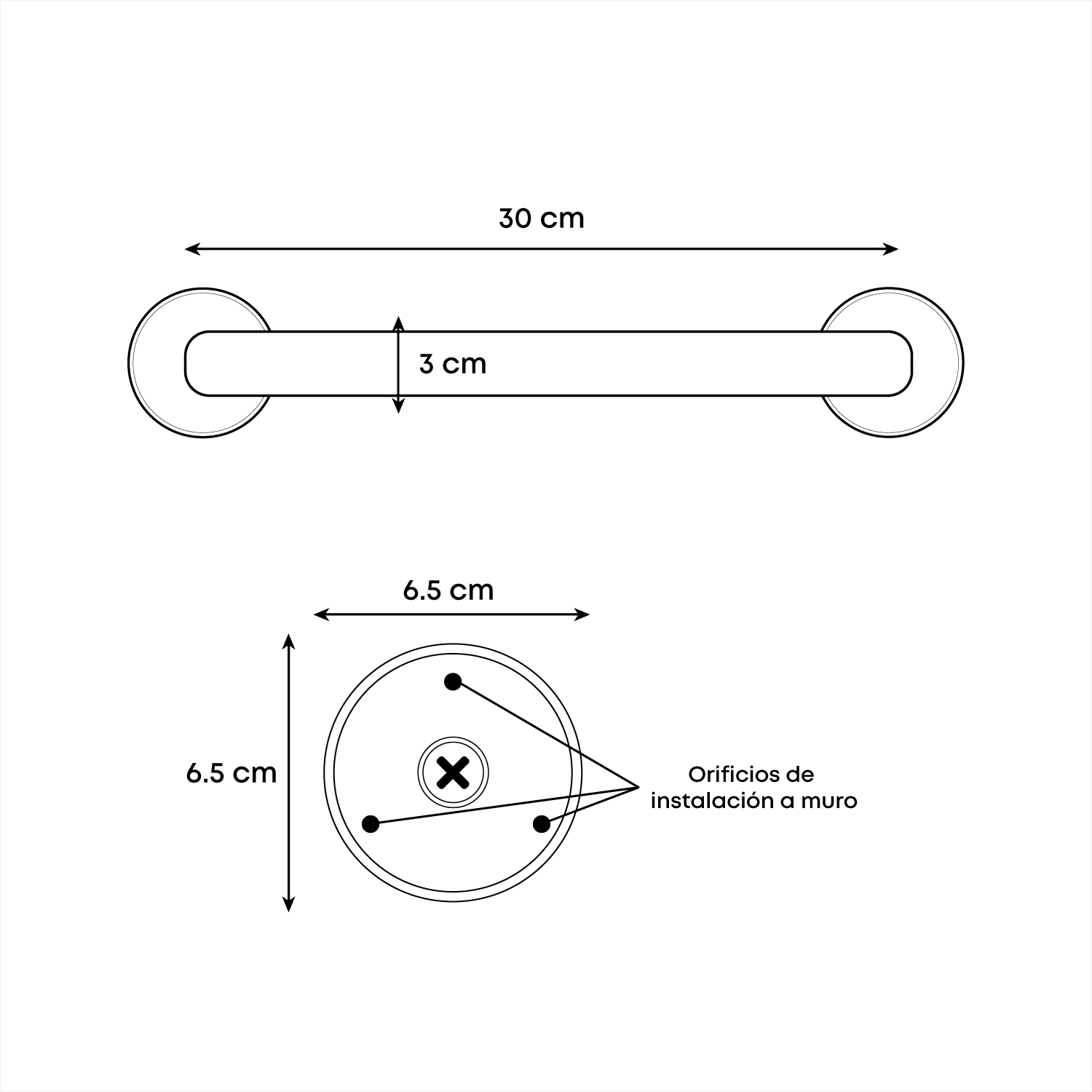 Pack X 2 Barra Seguridad 30CM C1109