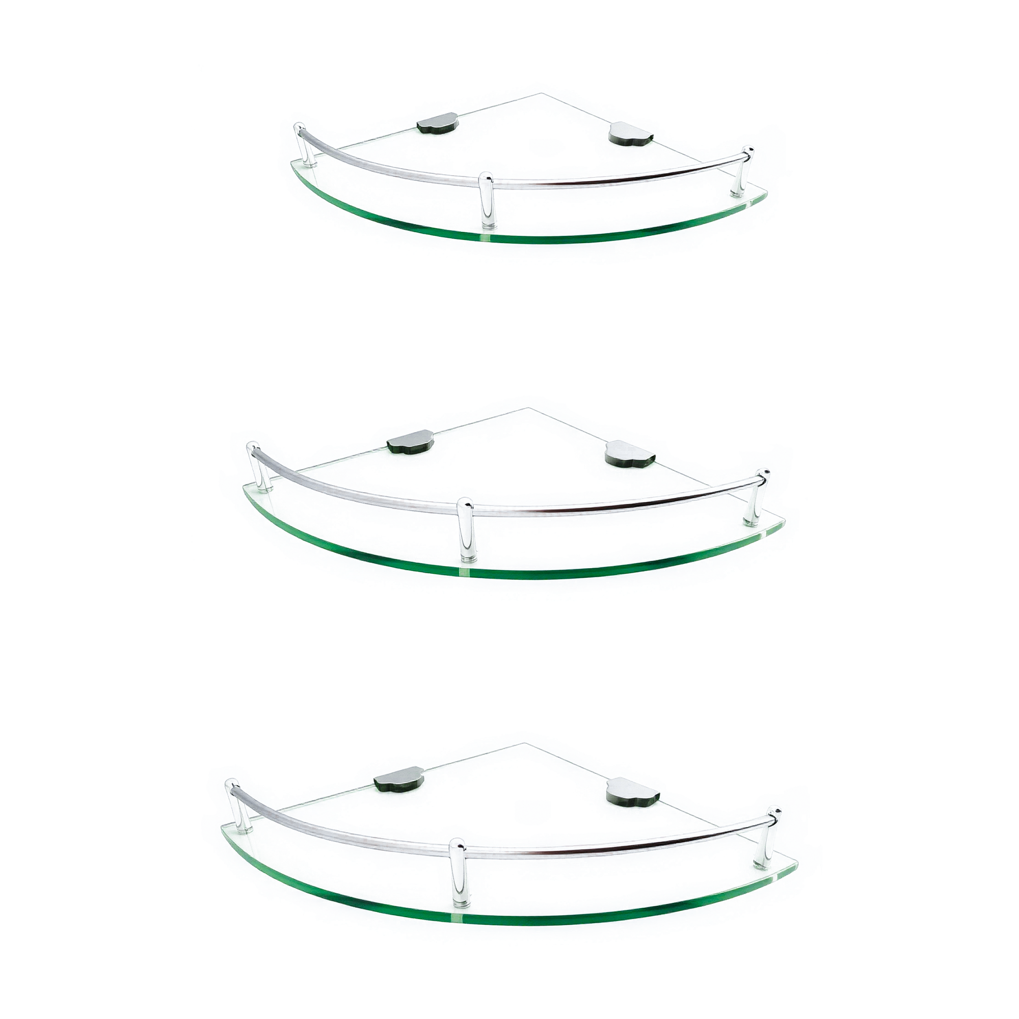 Pack X3 Organizadores Esquineros De Vidrio