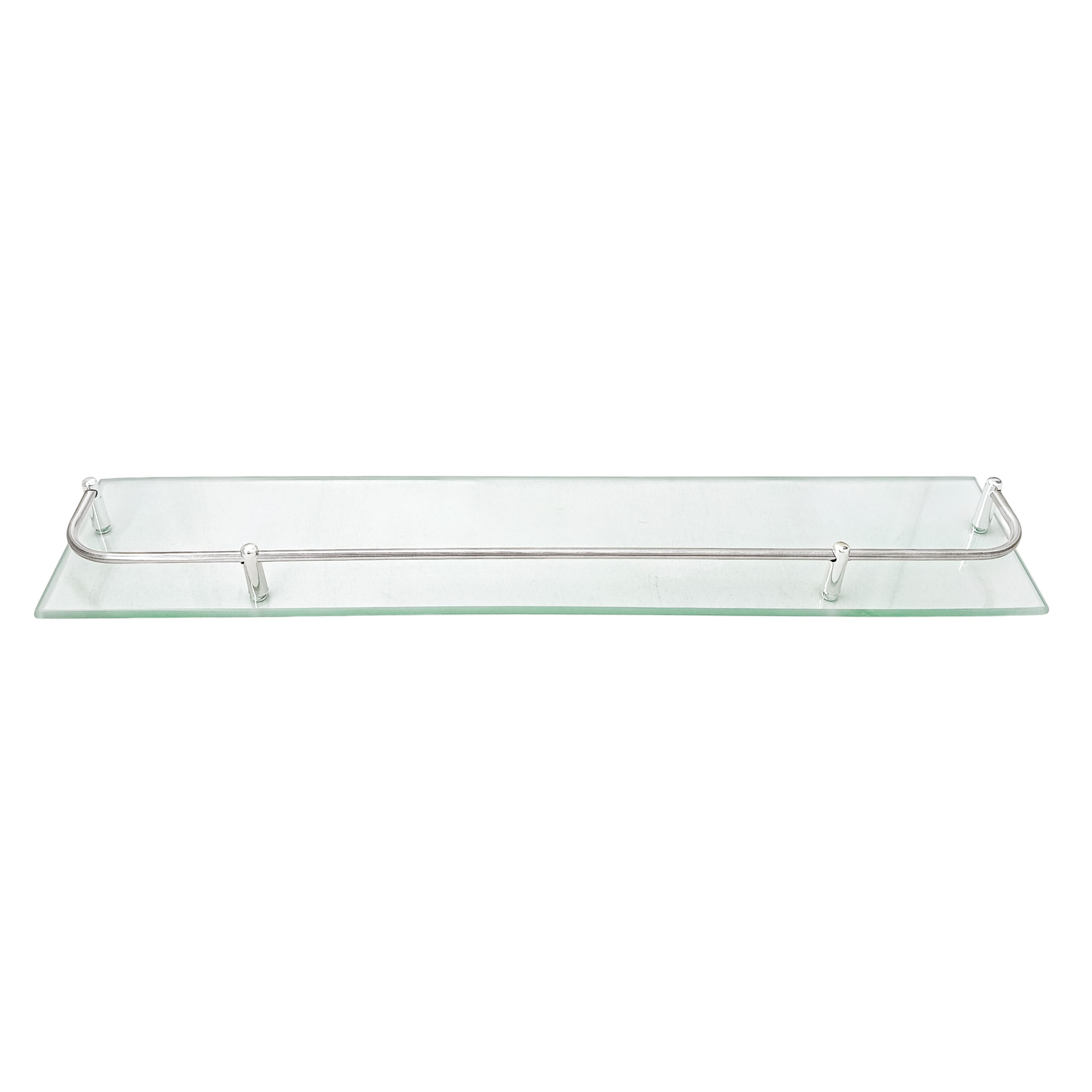 Organizador Baño Rectangular En Vidrio Y Acero 50cm Tc