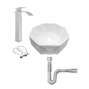 COMBO LAVAMANOS Y GRIFERIA MEZCLADOR DELUXE C906