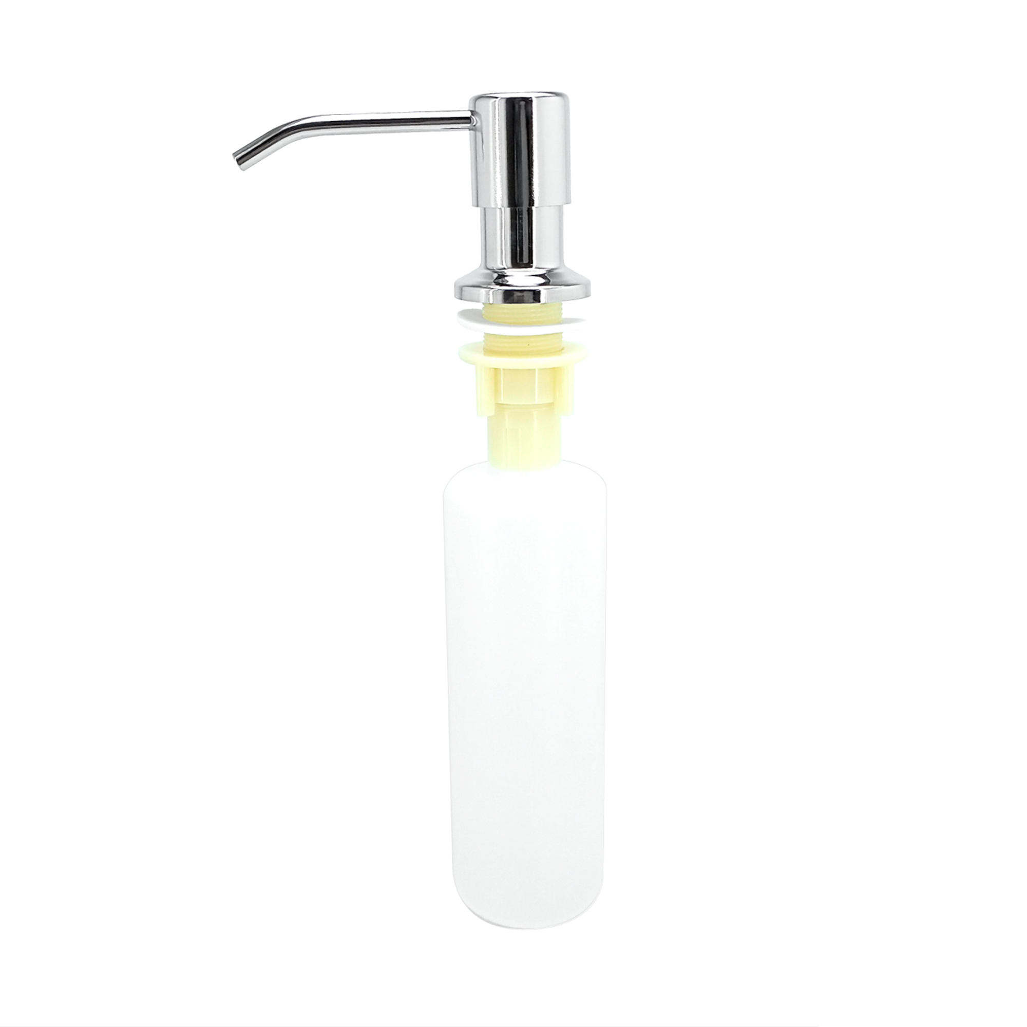 Dispensador De Jabon Lavaplatos 300 ML Válvula Acero Cromo Brillante BH