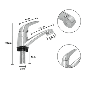 Combo Placa Lavamanos PL-53 + Push+ Sifón + Grifería C240