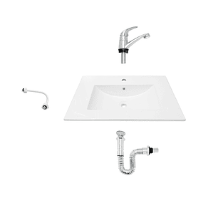 Combo Pl-50 + Griferia Agua Fria + Sifon + Acople