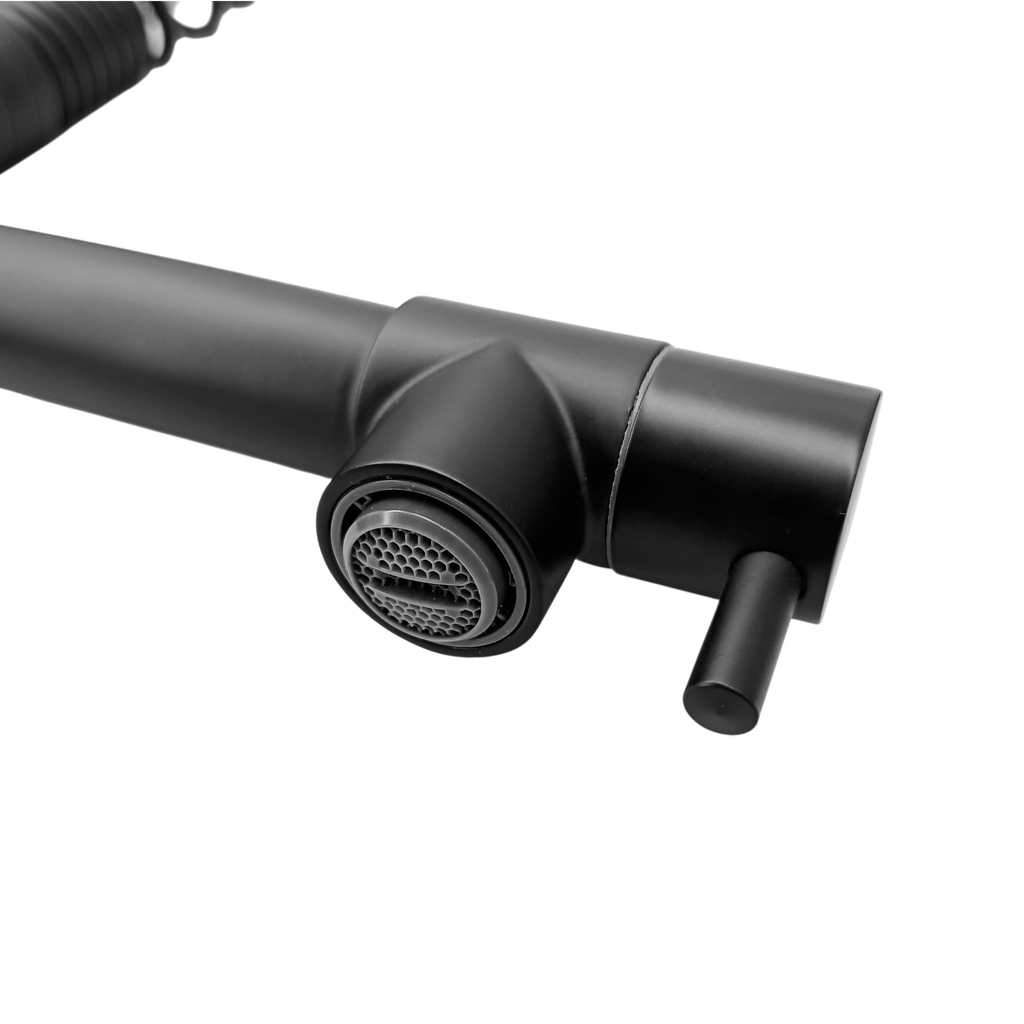 Griferia Lavaplatos Profesional Cuello Flexible Doble Grifo Negro