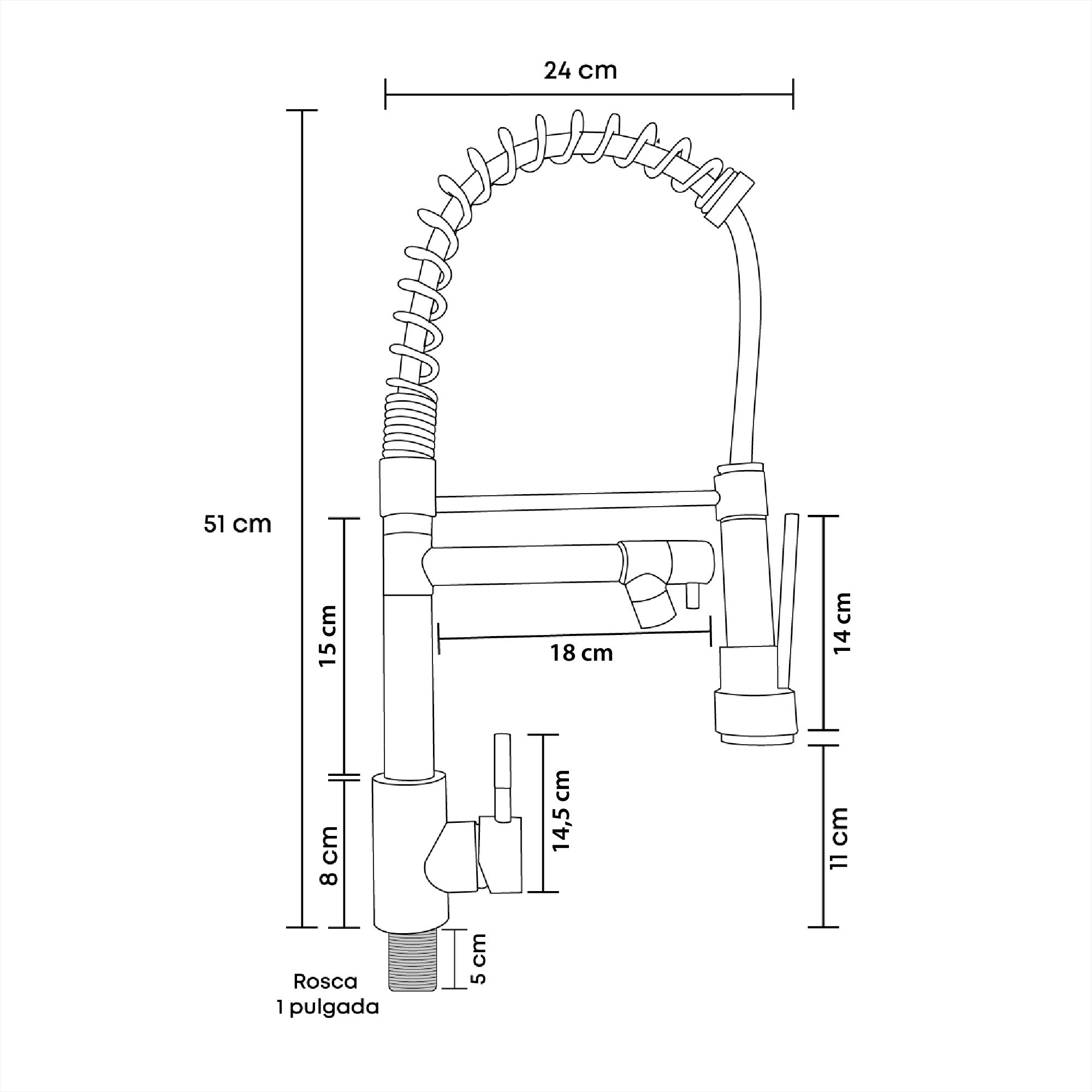 Griferia Lavaplatos Profesional Cuello Flexible Doble Grifo Negro