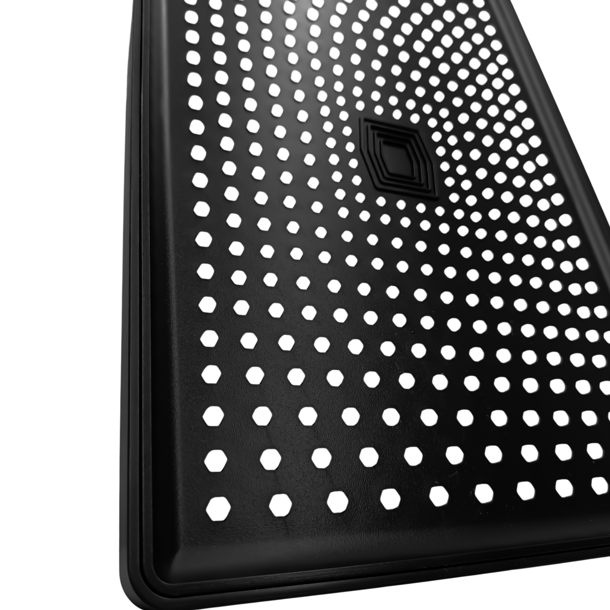 Regadera Ducha Rectangular Multichorro Negra En Abs