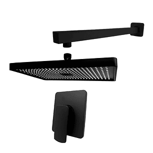 Set Regadera Negra Con Mezclador C862