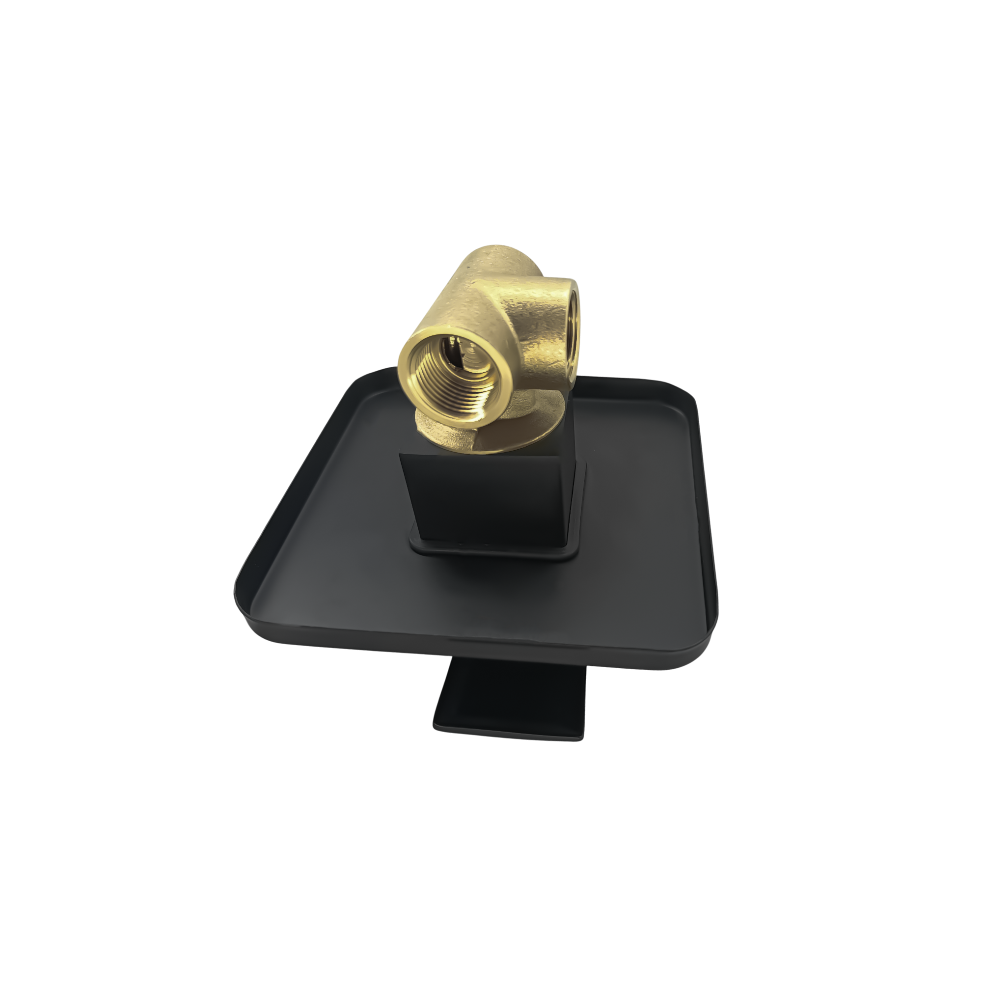 Monomando Mezclador De Ducha Cuadrado Negro