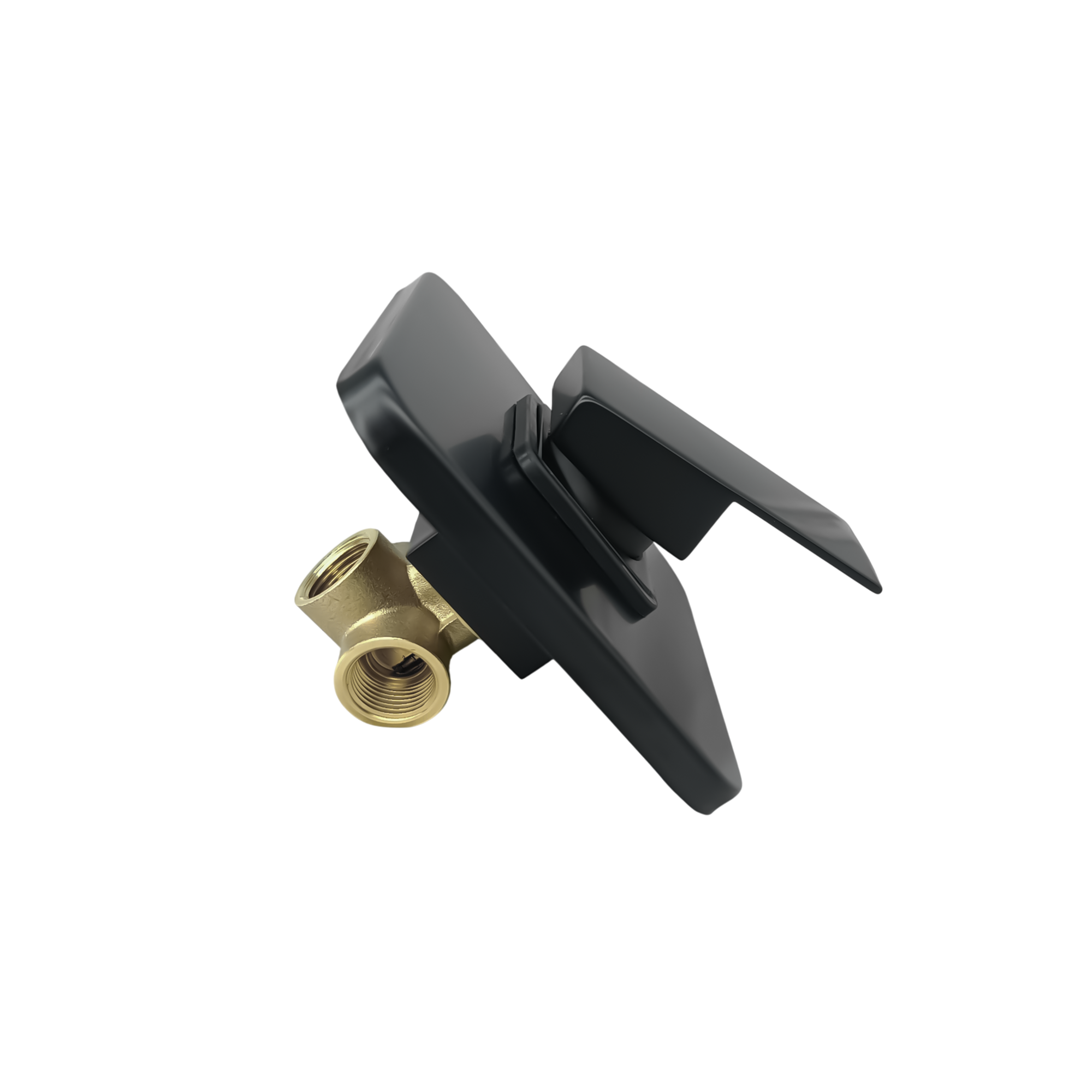 Monomando Mezclador De Ducha Cuadrado Negro