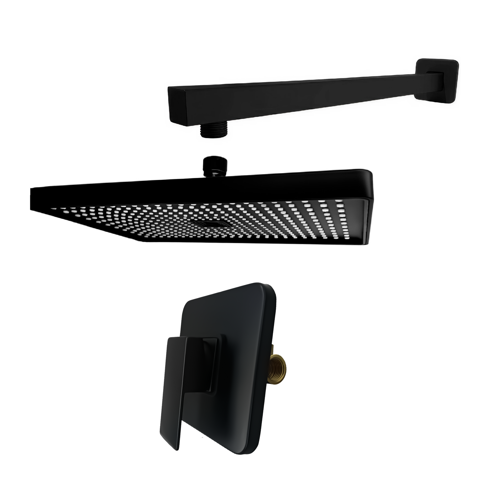 Combo Brazo Ducha + Ducha Multichorro + Mezclador Negro C213